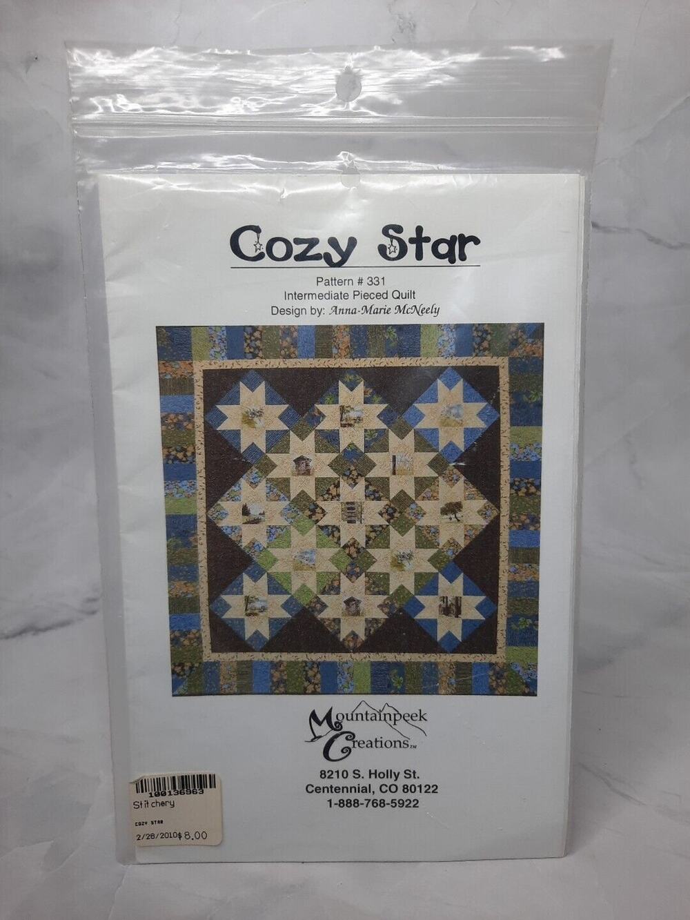 2009 Mountainpeek Pieced Quilt Pattern Cozy Star